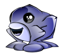 la mascotte de Framakey, une sorte de grenouille bleue avec un grand sourire